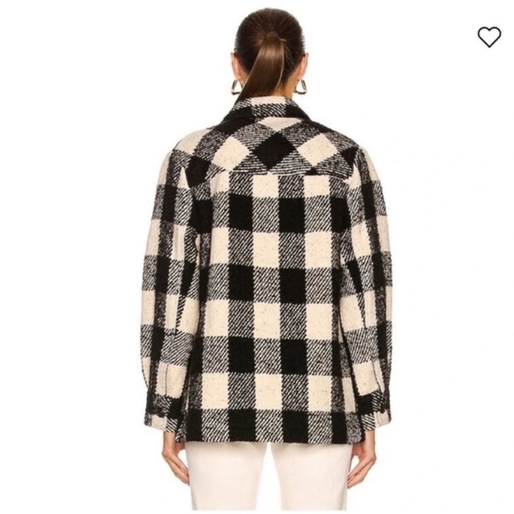 Nili Lotan Lenore Plaid Wool Barn Coat - Picture 4 of 12